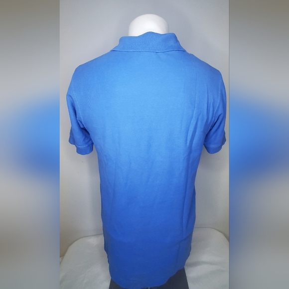 BOSS Hugo Boss size M- Blue Cotton Polo Shirt -collar Neck Shirt Sleeves - Picture 3 of 14